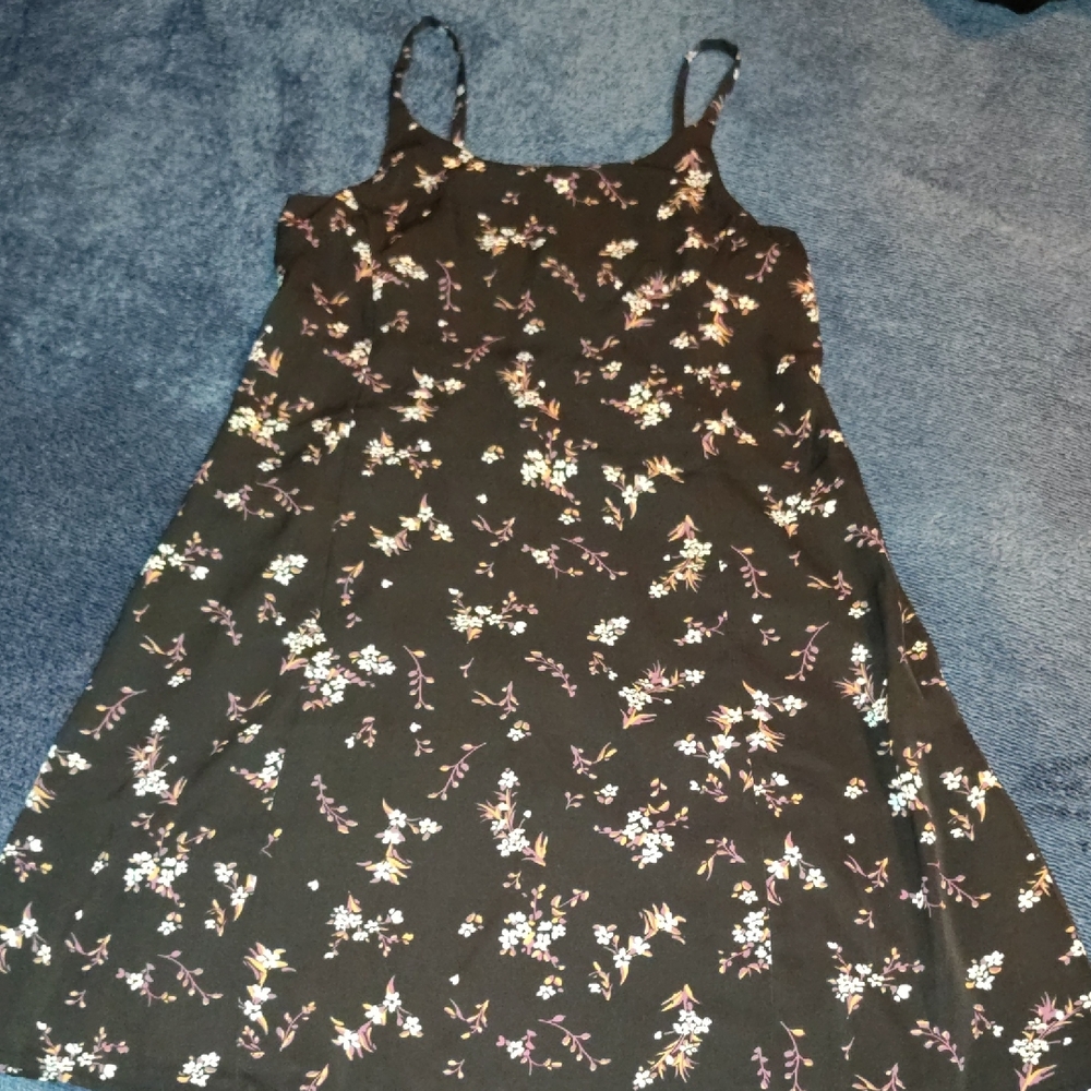 Abercrombie Kids Floral Black Dress